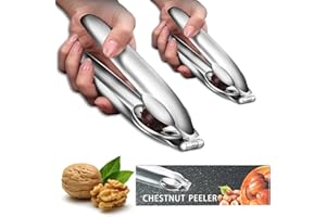FASBET Set di 2 tagliacavi in acciaio inossidabile per castagne, maroni e noci, pinze per maroni