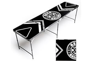 BeerBaller® Allblack Beer Pong Tisch | schwarzes Gestell & Kratzfeste Oberfläche | Klappbarer Bierpong Tisch mit Bällehalter & 6 Bier Pong Bälle | Trinkspiel | Bierpong Tische