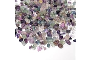 BOMULEZG 400 perlas de piedras preciosas con orificio irregulares de piedra natural con agujero para manualidades, joyas, decoración del hogar, Navidad, accesorios de bricolaje (fluorita)