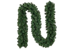 BAITANG Künstliche Weihnachtsgirlande Tannengirlande 2.7m - Künstliche Girlande Weihnachten Tanne - DIY Tannengirlande Erfreut Für Kamine Treppen Wand Tür Draußen Innen Außen Balkon Tannen Grün Deko