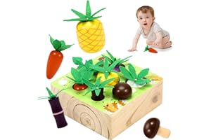Luclay Baby Motorik Holzspielzeug Montessori Sortierspiel Holzpuzzle Bauernhof| Lernspielzeug für Kinder als Geburtztag Geschenk