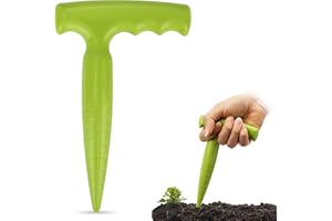 Milifox Outil Plantoir à Bulbes - Jardinière à Bulbe avec Échelle de Mesure Pour Une Plantation Précise,Idéal pour Plantoir des Légumes et des Fleurs (Vert Fluorescent)