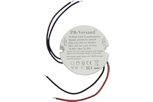 PB-Versand Transformador LED de 30 W, 24 V CC, redondo, circular, fuente de alimentación, balasto