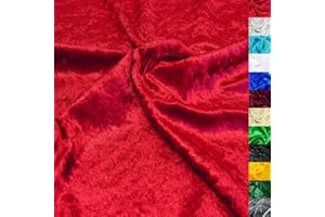 TOLKO 1m Pannesamt Stoff Meterware | glänzender Stretch Samt 145cm breit für Vorhänge Gardinen Bühne Kostüm Kleid Bekleidung | edler Dekostoff | Stoffe zum Nähen Meterware Dekorieren (Dunkel Rot)
