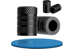 VEHEPEAY 4 Tapones Ruedas Coche Aluminio Anodizado, Tapones Ruedas Coche Resistente al Agua, UV-Resistente y al Polvo, Tapon Rueda Coche Uso Universal para Coches, Motos, Bicicletas, etc.