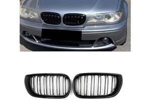 Gangying Griglia per radiatore E46 Adatta per BMW Serie 3 E46 2 Porte 318ci 325ci 330ci Coupe Cabrio 2 porte LCI Facelift Grill lucido Nero Doppio Ponte Sportivo 2003 2004 2005 2006