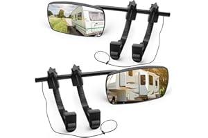KAOLALI Espejos Universales para Caravana, 2Pcs Espejos de Remolque Exteriores Retrovisores, Espejo Retrovisor Universal de Extensión Ajustable, para Coche Camion RV
