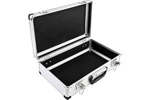 NONE MANUFACTUER Flight Case Large Hard Aluminium Flight Case Foam Lockable Tool for Camera Gun Storage Carry Box 400 x 240 x 125mm