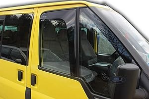 ‎J&J AUTOMOTIVE J&J AUTOMOTIVE Wind Deflectors Suitable for Transit 2000-2006, Heko Rain Deflector, Tinted, Set of 2, Front, Aerodynamic