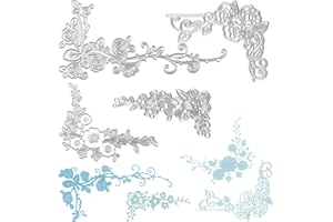 URROMA 4 PCS Flower Metal Cutting Die Cuts, Flower Die Cuts Flower Embossing Stencils for DIY Craft Paper Card Making Postcard