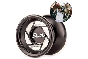 YOYO FACTORY YoyoFactory Shutter Yoyo - Negro (Yo-Yo del Campeón del Mundo, Cuerda e Instrucciones Incluidas)
