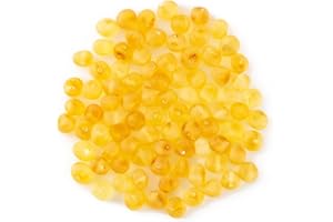 CICI'S STORY Perle sciolte in ambra baltica naturale lucidate con foro forato - 10 Grams - 6-8 mm - Raw Butterscotch