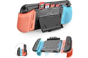 Tyasoleil 3in1 Protective Case Compatible with Nintendo Switch 2, Heavy Duty Hybrid Full Body Cover, Enhanced Shockproof Hybrid Cover with Ergonomic Grip, 180° Adjustable Stand (RBlue)