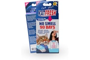 Katfresh Filter -Effective Litter Box Odor Filter - Reduces urine smell and ammonia gases in the litter box - 3x odor remover filter for 90 days.