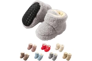 YloveM Zapatos Bebé Invierno Botas de Nieve Gruesas Suela Antideslizante para Bebés Recién Nacidos Primeros Pasos Unisex Bebés Suaves Cálidas Zapatos