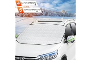 Oziral Car Windscreen Cover Ultra Thick Auto Car Frost Windscreen Cover with Two Mirror Covers Ice Frost Sun Dust Water Resistent Pefect Fit for Cars SUVs in all Weather
