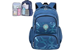 KEBEIXUAN Schulrucksack für Jungen Kühlschranktür-Stil Schultaschen Rucksäcke für Grundschule Mittelschule Teenager Jungen Kinder