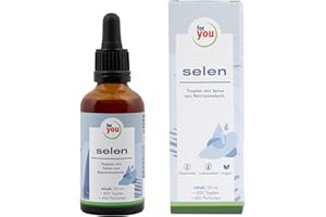 ‎FOR YOU for you selen Tropfen - Mit Milchsäure für die ideale Aufnahme - 220µg Natriumselenit davon 100µg Bioaktives Selen pro 2 TROPFEN - hohe Bioaktivität - laborgeprüfter Premium-Wirkstoff