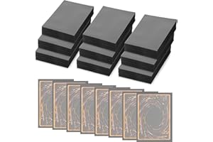 LALATOK 9 x 50 Mat Card Sleeves, 450 Fundas para Tarjetas, 66 x 91 mm, parte Trasera mate Esmerilada, Fundas para tarjetas coleccionables como Magic, MTG (Negro)