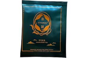 CHARMY | green Oolong| Roasted cacao nibs | black teacacau ruby Tea -Low Caffein,sugar-free (10 tea bags, Cacao ruby tea)