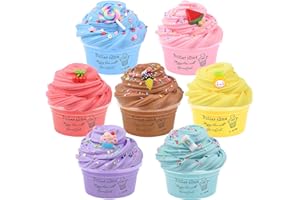 BRETOHAY Mini Butter Slime Set,7 Pack Schleim Kinder Make Your Own Slime Kit,weich und Nicht klebend, DIY duftende Schleim Party, Party Favour, Putty Toys for Girls and Boys.