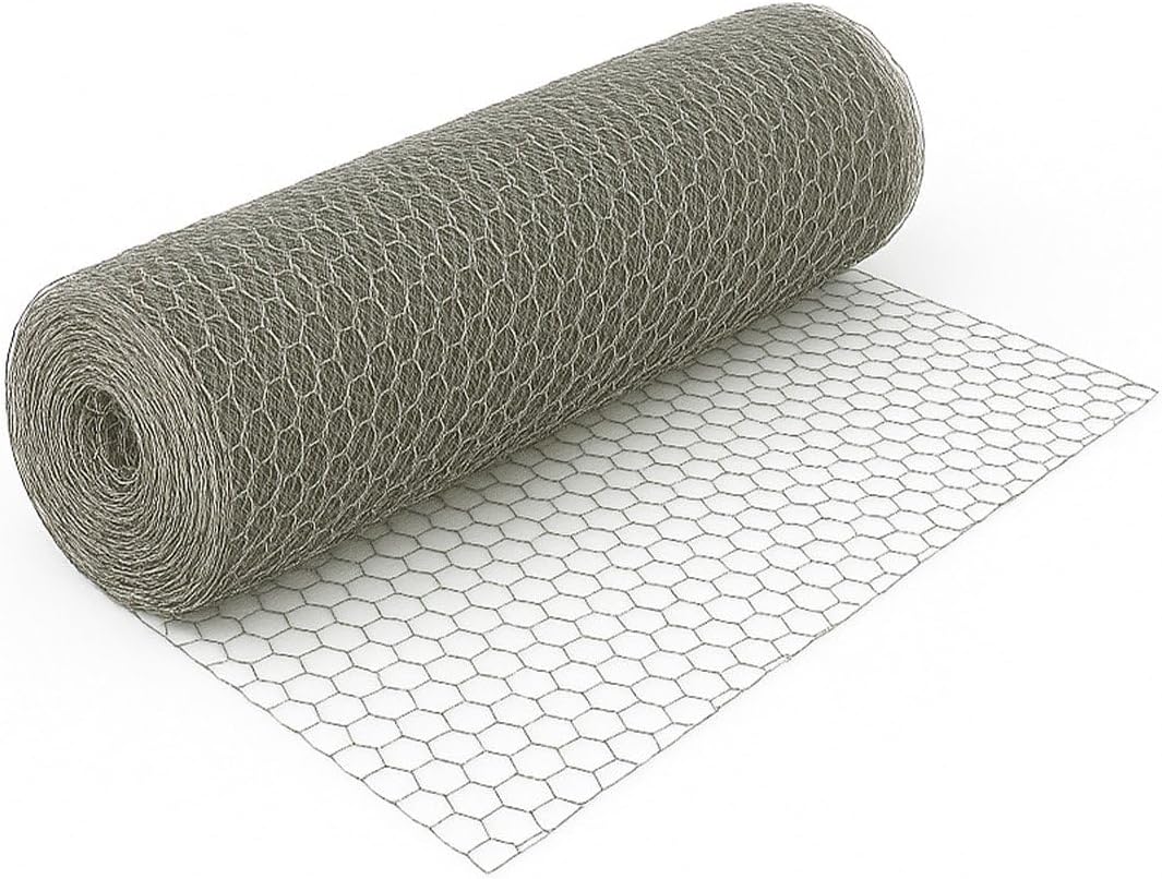 Jardin202 - Malla Hexagonal Galvanizada para Cercados | Ideal para Jardín y Protección de Animales | Rollos de 0,5x10m, 1x10m, 1x25m y 1x50m | 50mm 1x50m (Plata)
