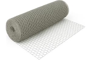 Jardin202 - Malla Hexagonal Galvanizada para Cercados | Ideal para Jardín y Protección de Animales | Rollos de 0,5x10m, 1x10m, 1x25m y 1x50m | 25mm 1x10m (Plata)