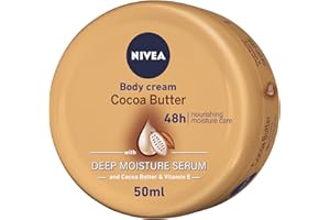 NIVEA Body Cream Dry Skin, Cocoa Butter Vitamin E, Jar 50ml