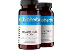 Hyaluronic Acid 250 mg – 200 Capsules with Vitamin B2 | Daily Supplement for Skin Hydration and Wellness by BIOHERBA