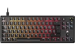 CORSAIR K70 CORE TKL RGB Tastiera da Gioco Meccanica Tenkeyless – Interruttori Lineari CORSAIR MLX Red v2 Pre-Lubrificati – SOCD – Smorzamento del Suono – Coprichiavi in ABS – QWERTY IT – Nero