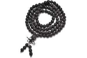 AD Beads 6mm Natural Healing Gemstones Buddhist 108 Prayer Mala Stretchy Bracelet Necklace