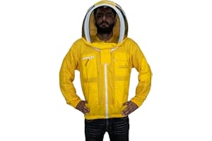 URBANSBEE Giacca Apicoltura 3 strati professionale ventilata con Cappello Fantasia Maschera, Tuta Protettiva Anti-Ape Apicoltori-Camiciotto Beekeeping Giardinieri/Lavoratori Esterni-Taglie Disponibili