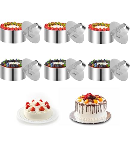 Lot De 6 Emporte-pièces Ronds En Acier Inoxydable - Diamètres 7,5 Cm, 6,5 Cm, 5,5 Cm - Pour Biscuits, Pâtisserie, Gâteaux