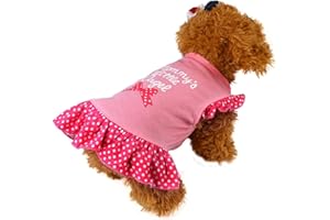 WAKKAL Walaka Vetements Chien Petite Taille - Chien Petite Taille Chihuahua/Yorkshire/Bouledogue Francais/Shih Tzu Animal De Compagnie Chat Chiot Costume Femelle Chiot Animal De Compagnie