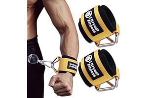 J Bryant Fitness-Handgelenkgurte mit Haken für Gewichtheben, Krafttraining und Pilates – 7 mm dicke Neoprenpolsterung, robuste Unterstützung für Handgelenke und Unterarme