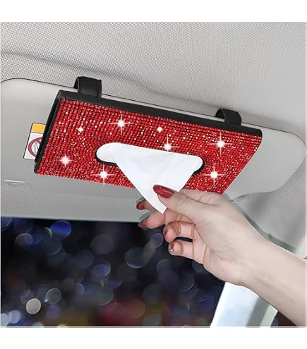 2 Porta Fazzoletti Per Auto In Pelle PU, Supporto Da Appendere Al Parasole, Salvaspazio E Universale, Colore Nero, Dimensioni 23x12 Cm