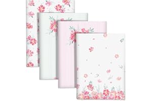 Arquiel Ręczniki kuchenne Zestaw 4 bawełnianych naczyń, ręczniki kuchenne 100% bawełna z wieszakiem bardzo chłonne ręczniki barowe 48 x 70cm różowy kwiat