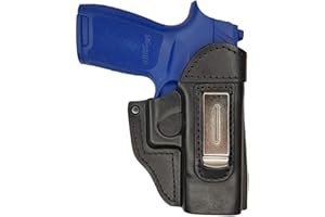 VlaMiTex IWB 6 Fondina in pelle per Sig Sauer P250 P320 Compact Carry, nero