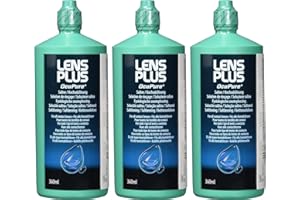 Lens Plus Purite Saline Solution, 360ml – Multi-Purpose Contact Lens Solution for Rinsing & Storing, Gentle & Effective Eye Care (Pack of 3)
