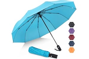ZOMAKE Parapluie Pliant Resistant au Vent,Mini Noir Parapluies Compact Automatique pour Homme Femme,10 Côtes Petit Umbrella Paraplui de Poche Solide Anti Tempete