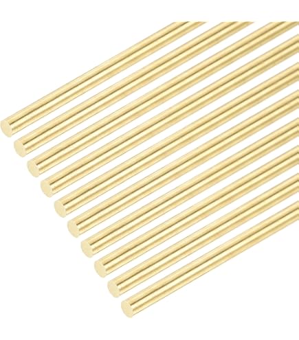 DMiotech 8 Aste In Ottone Massiccio Tondino 2mm X 400mm Per Modellismo E Fai-da-Te - 3