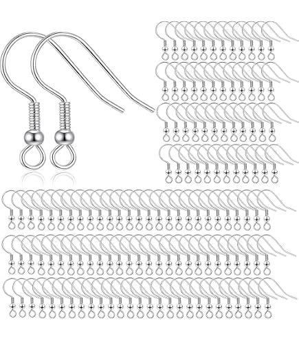 UNICRAFTALE 150 Pz Ganci per Orecchini in Acciaio Inossidabile 316 - Monachelle Con Passanti Verticali, Lunghi, Ipoallergenici per Orecchino in Metallo per DIY
