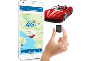 TKMARS Localizzatore GPS per Auto con App, Tracker 4G LTE per Veicoli/Moto/Bagagli, Antifurto con Batteria 1500mAh, Micro GPS con Scheda SIM Integrata, Monitoraggio in Tempo Reale e 6 Mesi Storico Percorsi