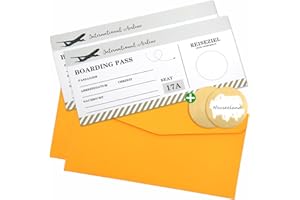 Xionghonglong 2 Stück Reisegutschein Geschenk - Bordkarte zum beschriften - Geburtstagskarten, Kinogutscheine, Geschenke für die Freundin, Geschenke für Damen, Reisegutscheine