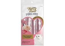 Purina Fancy Feast Puree Kiss Tuna Puree with Tuna Flakes, 40 g, Pink
