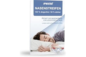 UPMOSTEK Snoring Nose Plasters, Pack of 50, Extra Strong Nose Strips, Better Breathing, Relieve Nasal Congestion Due to Running, Allergies, Anti Snoring Plasters for Sports and Sleep, Skin Colours, 66 x 19 mm