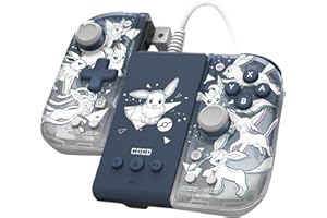 HORI Nintendo Switch Split Pad Compact Attachment Set (Eevee Evolutions) - Ergonomic Controller for Handheld Mode & Wired Controller - Officially Licensed by Nintendo & Pokémon