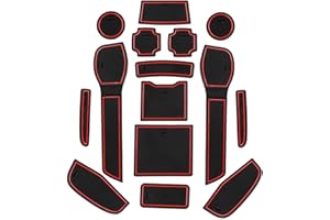 YEE PIN Alfombrillas Antideslizantes Qashqai j11 2018 2019-2021 Accesorios, Alfombras de Goma para Consola Central Portavasos Coche Interior