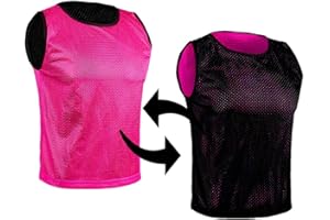 SPORTSBIBS Football Bibs, Double-Sided Marker T-Shirts, Mesh Jersey, Reversible Bib for Kids and Adults, Training Marking Shirt Trikots for Men Ladies Seniors Juniors, Combination of 2 Colours