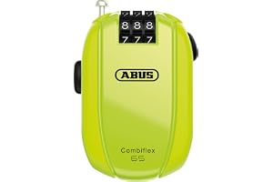 ABUS Kabelschloss Combiflex StopOver 65, 65 cm långt, gult | Kabellås med 65 cm stålkabel, individuellt inställbar sifferkod